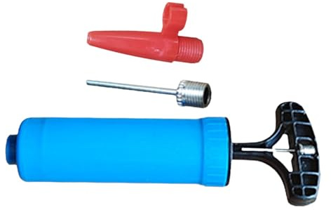 Tragbare Luftpumpe - Sportballpumpe, Luftdruckhandpumpe | Blaue Handfußballpumpe mit Nadel, verschleißfeste Inflatorpumpe für Rugbyball, Basketball, Handball, aufblasbare Bälle