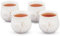 DUJUST Japanese Tea Cups Set of 4, White Porcelain Chinese Teacup, Cute Tea Cup Gift for Adults, Tea Lover/Women/Men (Plum in Golden)