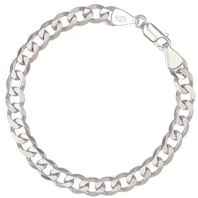 XUEBAIFU Armband Herren Silber 925 Panzerkette Armbänder für Männer Breite 6mm Länge 20cm Silberarmband Geschenke für Papa Freund