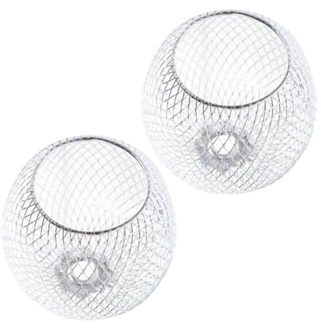 EXCEART 2pièces Lot De Abat-jours Métal Sphériques Pour Lampe Suspendue Ajourés Pour Chambre Cuisine Salon Ou Table à Manger