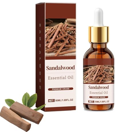 Ätherische Öle Sandelholzöl 100 ml, Ätherisches Öl Sandelholz Reines Natürliches für Entspannte Stimmung, Duftöl für Aroma Diffuser, Sandalwood Oil, Luftbefeuchter, Entspannen, Massage, Bad (1pc)