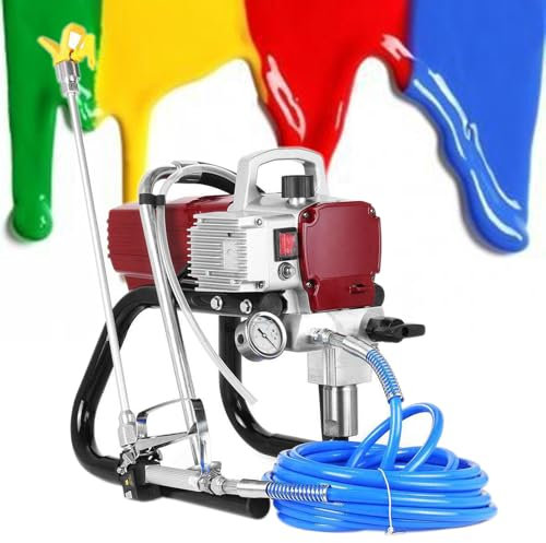 Pulvérisateur de peinture sans air pour dispersion et peintures au latex, pression de pulvérisation réglable, haute efficacité pour peinture murale, pistolet pulvérisateur professionnel