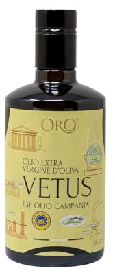 Oro Campania - Olio Extra Vergine d'Oliva IGP, 100% Italiano, Estratto a Freddo, Fruttato Leggero, Sapore Intenso, Cucina Gourmet, Pack da 6 x 500 ml