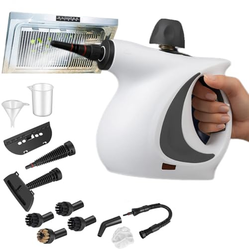 Nettoyeur à vapeur, Steamevo nettoyeur vaporisateur a main, 2,6 à 3,2 bars, Un nettoyage polyvalent multi-surfaces, Pour la maison, la voiture, sols, carrelages, canapés (BLACK)