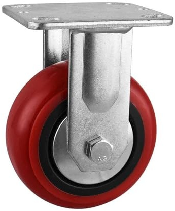 1 ruota direzionale rossa for carichi pesanti da 5 pollici diametro 125 Ruote fisse in stile coreano piedini del carrello di rotazione logistica con una capacità di carico massima di 250 kg