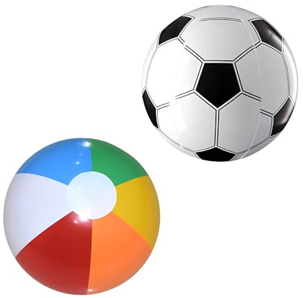 Yuwnd 2 Stück Wasserball Aufblasbar, Dia 28 cm/10.6 inch Wasserbälle, Strandball, Inflatable Strandball Aufblasbar fur Sommer-Pool-Party-Spielzeug Schwimmbad Schwimmball