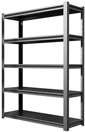 Future Warrior Lagerregal, Schwerlastregal, Kellerregal, 100x50x180cm, Regal mit Stahlgestell, jeweils bis 900kg belastbar, 5 verstellbare Ablagenl