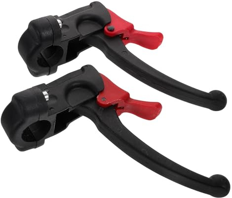 Wheelchair Self Lock Brake Handle 1 Pair Black Plastic Lever | Side Mount Hardware, Fits Wheelchair and Shopping Cart Use, Ergonomic Grip with Easy Installation
