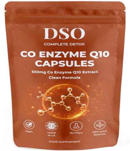 CoQ10 Supplement – Co Enzyme Q10 Ubiquinone – 120 Vegan Capsules – One-a-Day 4 Month Supply – No Fillers or Binders – High Quality Q10 Supplement – DSO Complete Detox