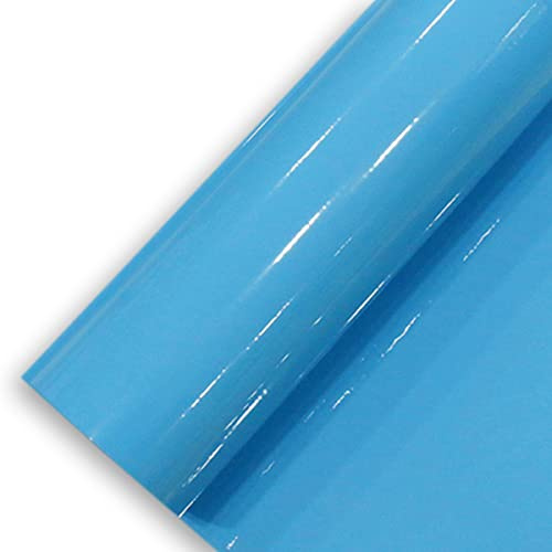 Könighaus (4,34€/m2) Babyblau Glanz Autofolie 3000 x 152 cm blasenfrei mit Anleitung (ganze Rolle)