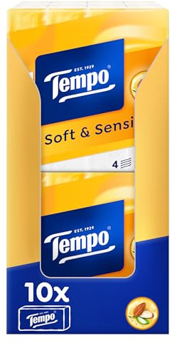 Tempo Taschentuch Tempo Plus 240er Riesenpackung (10 x 24 Packungen á 9 Tücher), 1er Pack (1 x 240 )