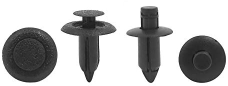 sourcing map Kunststoff Türbefestigungsclips Schwarz 20 STK Für Auto | Kopfdurchmesser 17.5mm/14mm, Stiellänge 13.5mm/12mm, Für Auto, Bus, Zug, LKW, Wohnwagen, Nicht OEM, Nur Zubehör