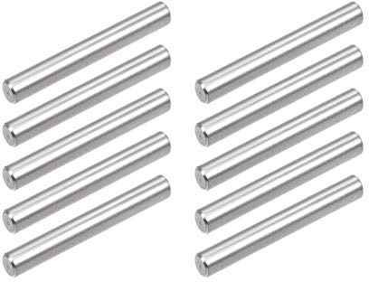 sourcing map 10stk. Passstift 304 Edelstahl Heringe Stützregale Silber Ton 5mm x 30mm