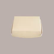Generico Scatola Porta Panino Hamburger Contenitore in Cartoncino Avana 15x10H7 cm - 100 pezzi -