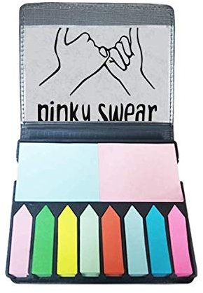Schwarze Pinky Swear Personalisierte Geste selbstklebende Notizzettel Farbe Seitenmarkierungsbox