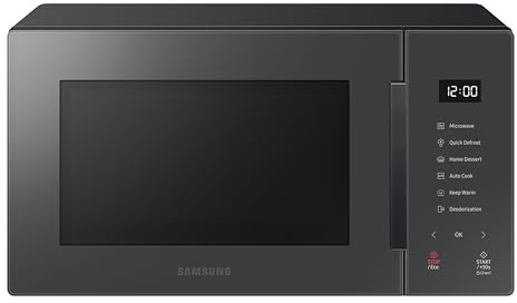 Samsung MS23T5018AC Bespoke Solo Microwave, 800W, 23 Litre, Charcoal