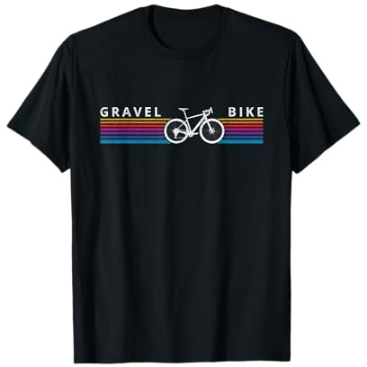 Gravel Bike Bandes arc-en-ciel Cyclocross Randonnée Vélo T-Shirt