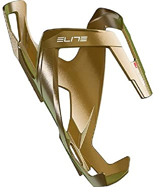 Elite Vico Glam Flaschenhalter – Metal Gold Weißes Grafikdesign – Carbon Trinkflaschenhalter Fahrrad – Leicht Stabil – Rennrad MTB Gravel Kompatibel