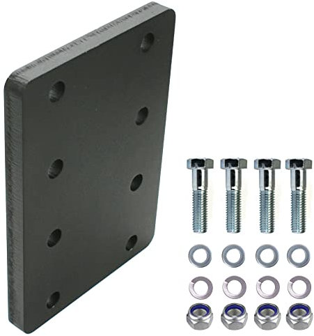 Universelle Adapterplatte zur Höhenverstellung 4x83 der Anhängerkupplung für 4-Loch 83x56mm AHK-Bock Flanschkugeln. (4x56 mm mit 4xM12 Schraubenset, für 4 Loch 83x56mm AHK-Bock)