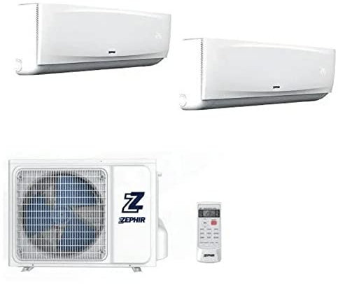 Zephir ZDA9000+9000 - Climatizzatore Dual Split, 9000 + 9000 Btu, A++/A+, Pompa calore