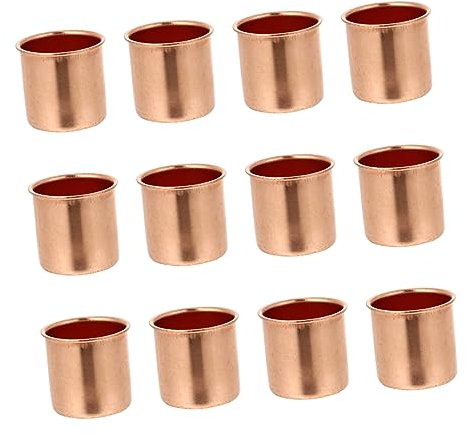 Warmhm 10stücke Teiliges Kerzenhalter Für Weihnachten Tischdekoration Eleganter Kerzenständer Für Hochzeiten Und Partys Für Stumpen Und Teelichter Farbton Rotkupfer