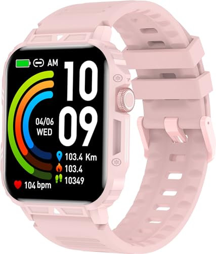 Smartwatch Damen Robust Militär Fitnessuhr mit Telefonfunktion Herzfrequenz Schlafüberwachung Blutdruckmessung Schrittzähler Kalorien 100+ Sportmodi Fitness Tracker Sportuhr für Android iOS