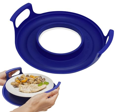 Murman Boîte Froide pour Micro-Ondes avec Poignées, Plateau Rond pour -Ondes, Support De Bol pour -Ondes Résistant À La Chaleur, Plateau pour -Ondes pour Bols Chauds Et Froids, Assiettes