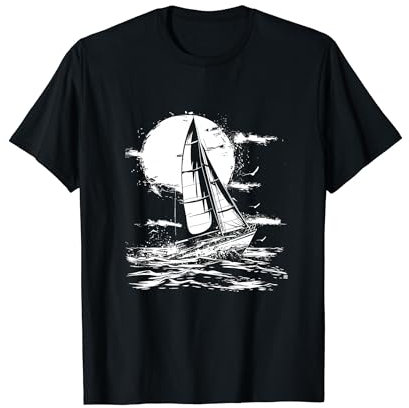 Segeln Streetart Kapitän Katamaran T-Shirt