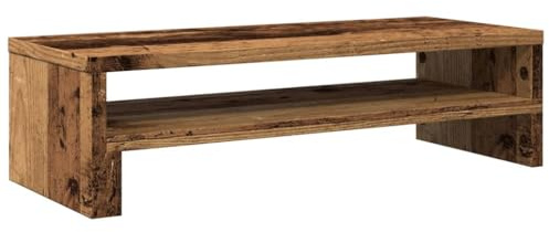 vidaXL Skärmställ åldrat trä 54x22x15 cm konstruerat trä, ställ för monitor, datorställ, monitorstativ, ställ för monitorer, monitorställ, skärmstativ