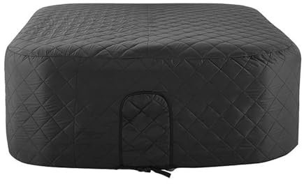 BAOFUYA Couverture de Spa Extérieure Gonflable Carrée, Couverture de Bain à Remous de 57 Pouces, Couverture D'isolation, Couverture Anti-poussière de Piscine de Spa pour l'hiver