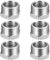 6 unidades reductor de 3/4 a 1/2 pulgadas, acero inoxidable, reductor de rosca de 3/4 pulgadas a rosca interior de 1/2 pulgadas, reducción de 3/4 a 1/2 para conexión de tuberías, industria