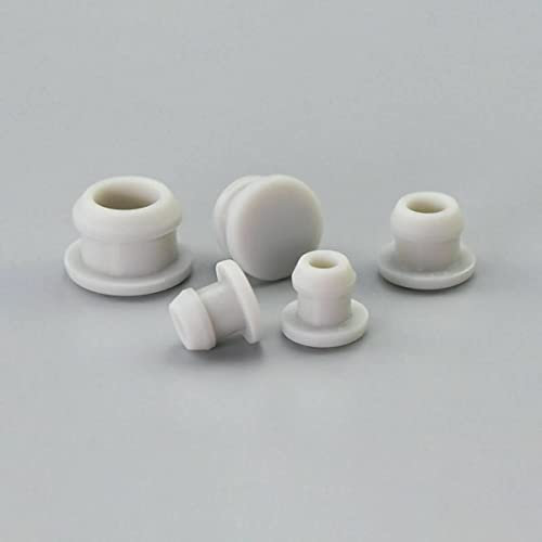 XLANDALYUEFA Silicone hole plug Cover,10Pcs Silicone Rubber Snap-on Hole 2.5mm ~ 50.6mm Caps Seal Stopper Hole Temperature Resistance 250°C ~ -40°C(Transparent,A 13mm)