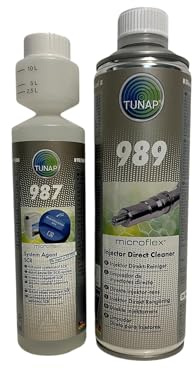 Vialine Pack Tunap 989 Limpiador Inyectores Diésel 500 ml + Tunap 987 Anticristalizante SCR | Limpieza Inyectores Common Rail | Protección Sistema Urea y Catalizador SCR | AdBlue ISO 22241