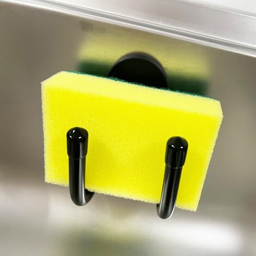 Pmsanzay Soporte magnético ajustable para esponja, cepillos y paño de cocina en fregadero de acero inoxidable o hierro fundido