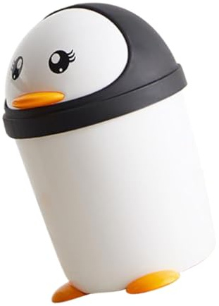 ZUNOXAZ Papelera de Escritorio con Tapa Abatible Diseño Plástico Resistente para Oficina Coche y Habitación Infantil Capacidad Grande y Base Estable