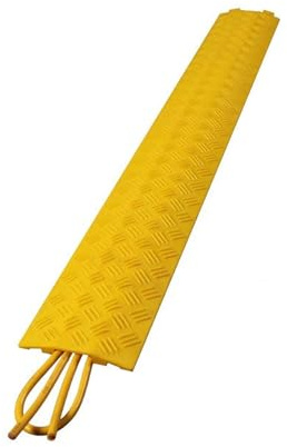 LYXBKSW Pedane Passacavo a Canale Singolo, Dossi Rallentatori, Piccole Rampe per Cavi, per Interni ed Esterni(Yellow,13cm/5in)