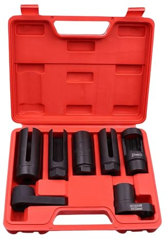 keloppasit Juego De Dados | 7 Piezas Cromo Vanadio Acero Ergonómico | Llave Para Sensor De Oxígeno - Para Mantenimiento De Vehículos Equipos Industriales Talleres Garaje