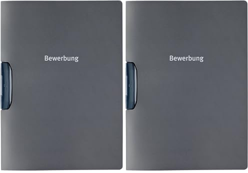 Durable Bewerbungsset Duraswing Job, 2 Bewerbungsmappen mit 2 Versandtaschen, anthrazit, 999107392 (Packung mit 2)