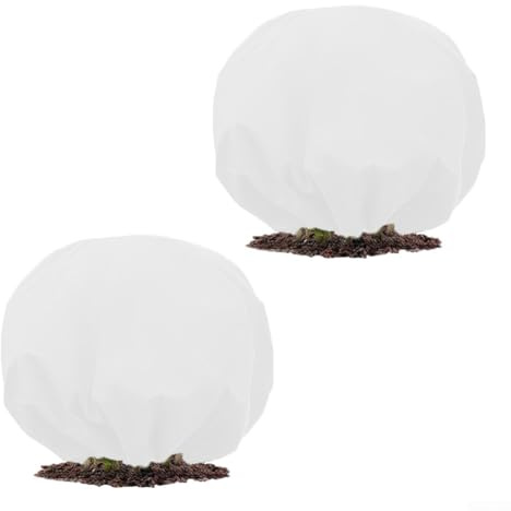 Paquete de 2 fundas de protección contra heladas para plantas, tela gruesa no tejida diseñada para plantas de jardín para evitar daños por heladas en invierno (73 pulgadas)