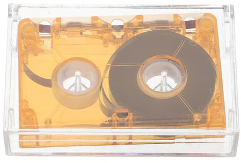 Genérico Cinta de Casete de Audio sin Grabar Naranja, Grabación de Voz y Música 40-60 Minutos, Compatible Grabadores Portátiles, Cintas de Casete para Entrevistas y Aprendizaje, Medio
