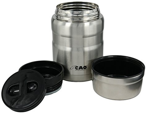 C.A.O. - Boite alimentaire isotherme 0,75 litres en Inox - Couleur Inox - Hauteur 18 cm - Diamètre ø 11 cm