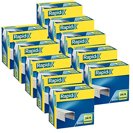 Rapid Heftklammer 24/6mm Standard, verzinkt, 50000Stück