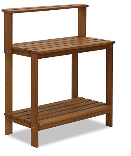 Furinno Tioman Banco para Macetas, Madera, Natural, Talla única