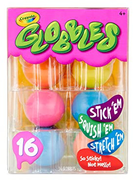 Crayola Globbles Squish Toys (16ct), Easter Egg Toy & Essential Easter Basket Stuffers, Sticky Stress Ball for Adults & Kids, Squishy Balls, Calming Sensory Gift for Stress Relief