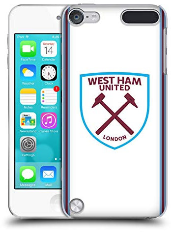 Head Case Designs Offizielle Zugelassen West Ham United FC Away 2019/20 Crest Kit Harte Rueckseiten Handyhülle Hülle Huelle kompatibel mit Apple iPod Touch 5G 5th Gen