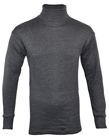 ClothingUnit Mens Thermal Underwear Polo Neck Long Sleeve Top Ski Warm Winter T Shirt M-XL