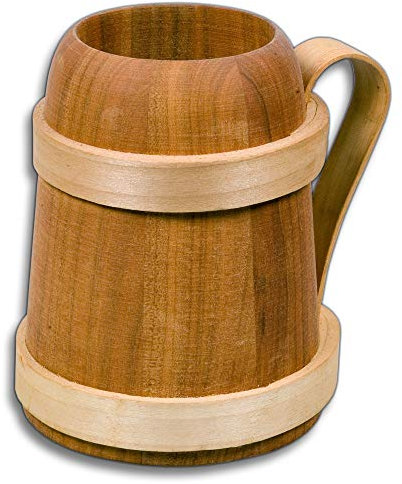 Lot de 10 chopes à bière HOFMEISTER® en bois de bouleau 0,5 l