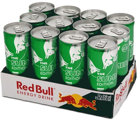 Red Bull Summer Edition kaktus frukt energidryck, 250 ml (fodral med 12)