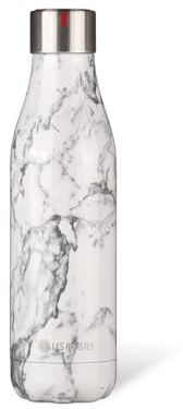 LES ARTISTES Paris A-8138 Bottle'Up, 500 ml, Gourde isotherme sans BPA, Réutilisable, Garde au chaud 12h et au froid 24h, Acier Inoxydable, Design Marble