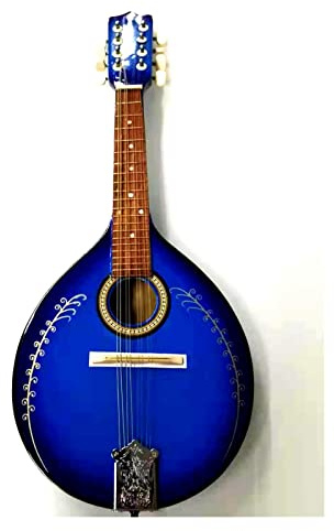 Zengxue Eine Vielzahl Von Mehrfarbigen Mandolin-Guitar-8-String- Instrument Mit Saiten,Riemen,Taschen,Picks Mandoline Instrument (Color : Blue wheat flower)